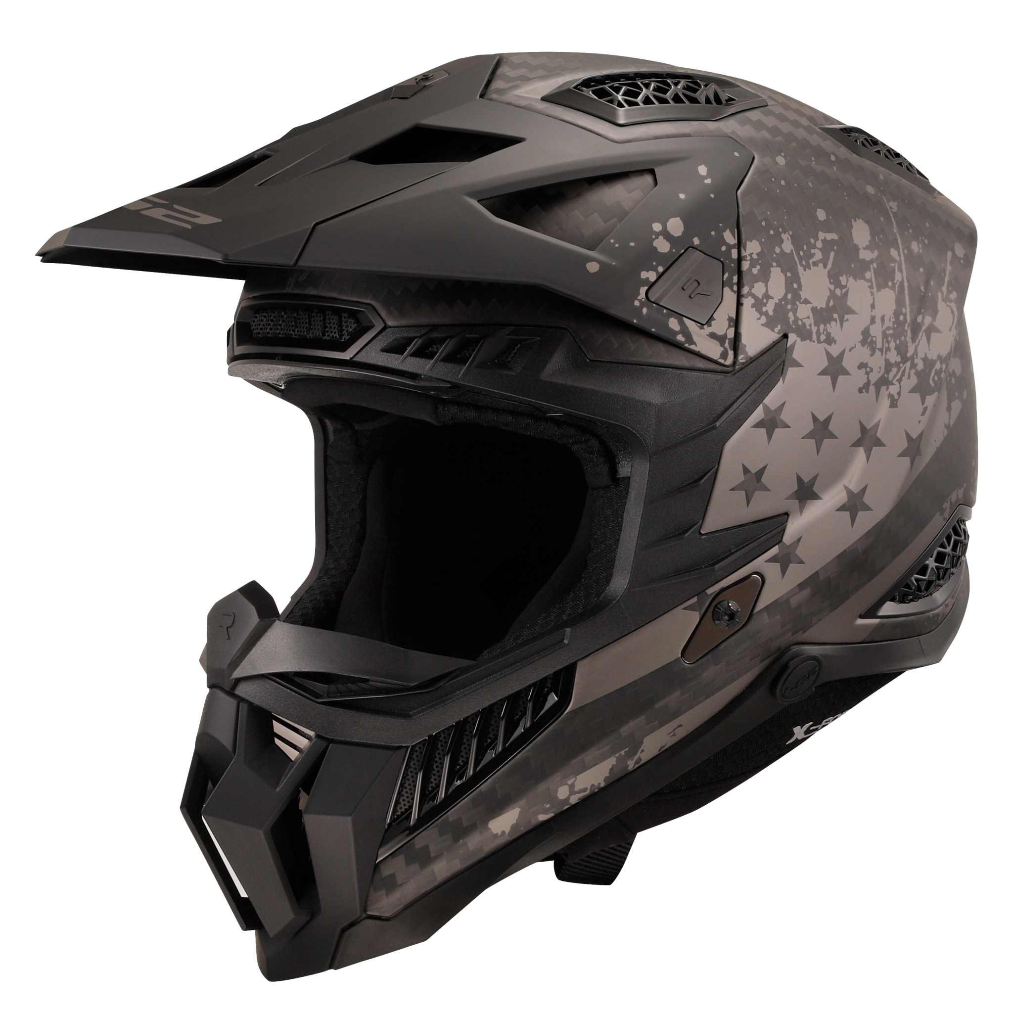 buy now pay later motorcycle helmets LS2 X FORCE CARBON BLACK FLAG FULL FACE MX MOTORCYCLE HELMET