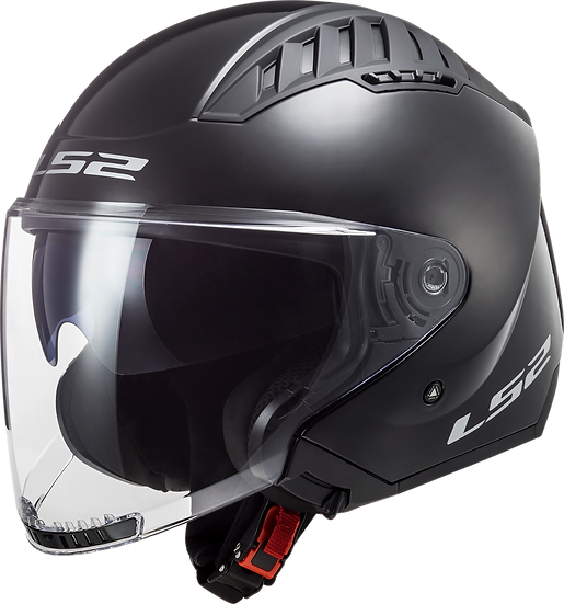 LS2 COPTER SOLID OPEN FACE MOTORCYCLE HELMET W/ SUNSHIELD