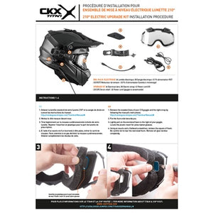 CKX TITAN ORIGINAL ELECTRIC COMBO HELMET – TRAIL AND BACKCOUNTRY SOLID - INCLUDED 210° HEATED GOGGLES