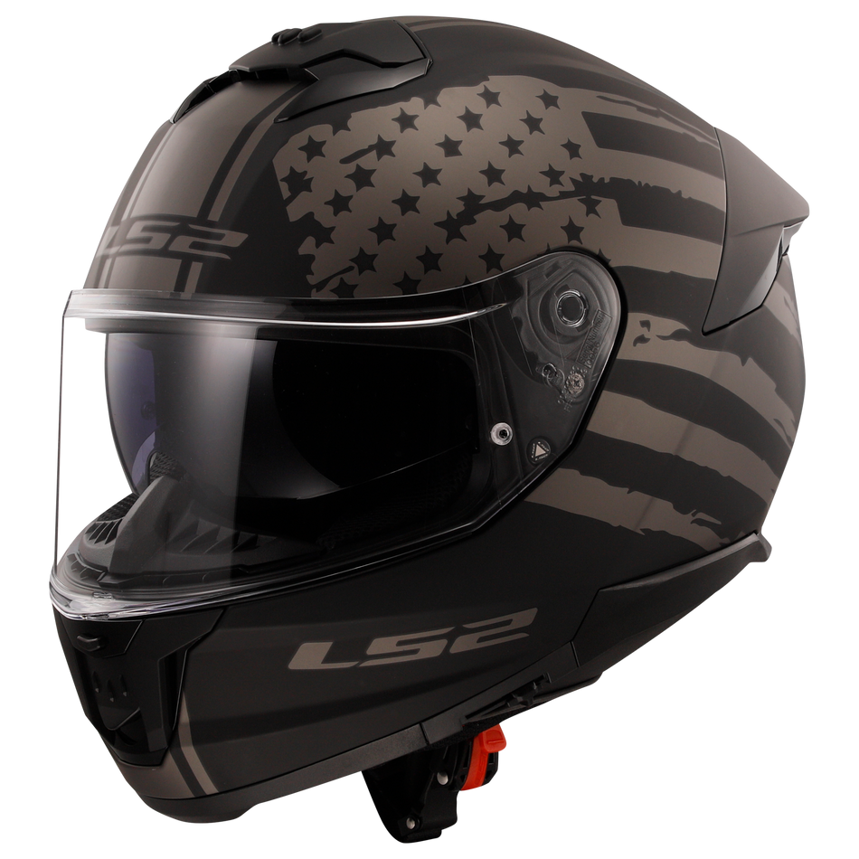 LS2  STREAM II AMERICA FULL FACE MOTORCYCLE HELMET W/ SUNSHIELD