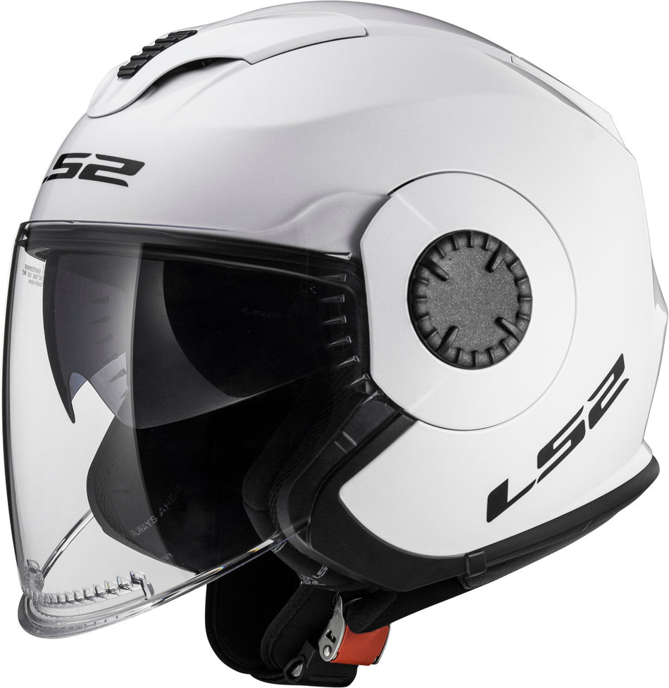 LS2  VERSO SOLID OPEN FACE MOTORCYCLE HELMET W/ SUNSHIELD