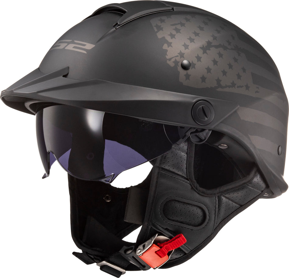 LS2  REBELLION 1812 HALF MOTORCYCLE HELMET W/ SUNSHIELD