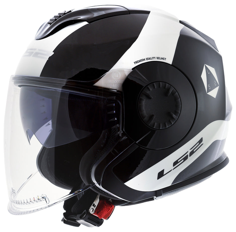 LS2  VERSO RAVE OPEN FACE MOTORCYCLE HELMET W/ SUNSHIELD