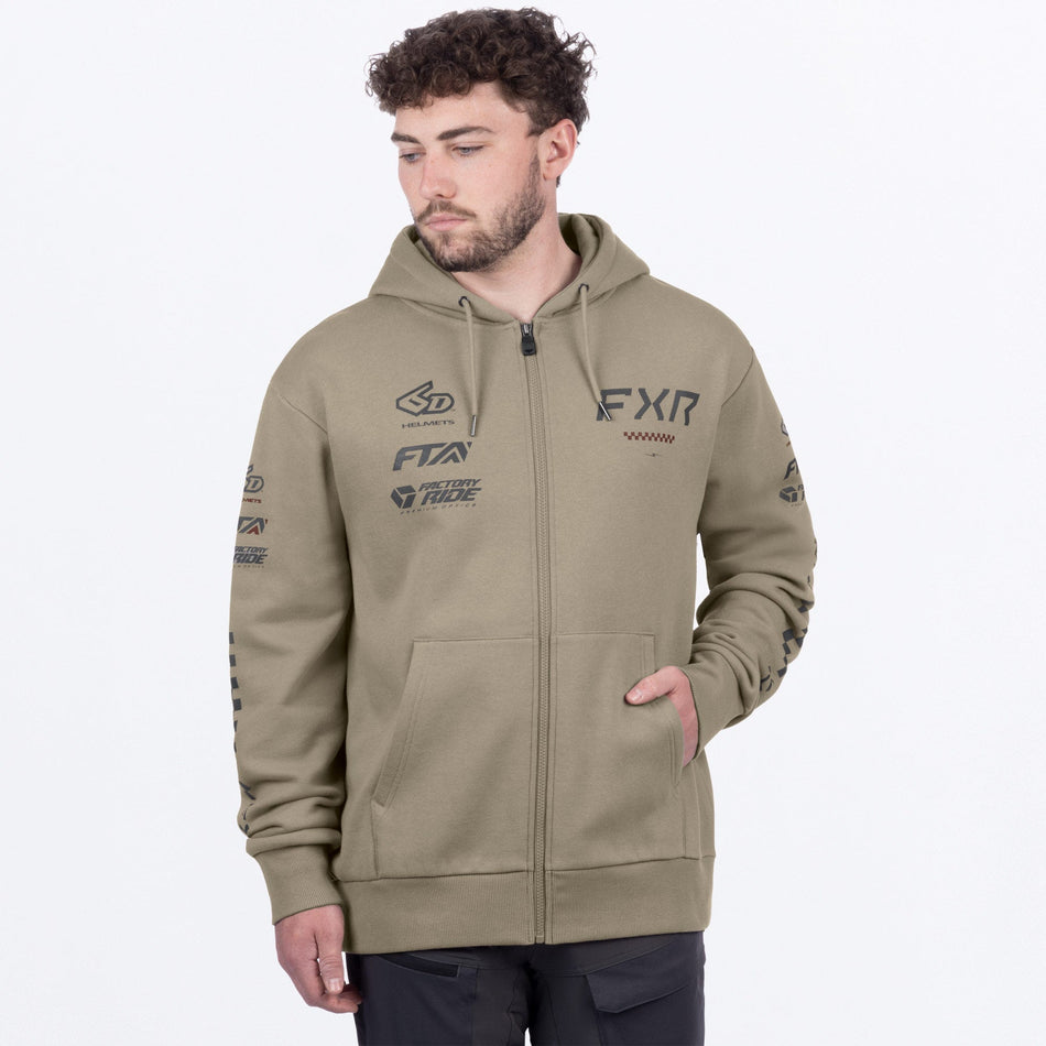 Men's Stack Cotton Zip Up Hoodie
