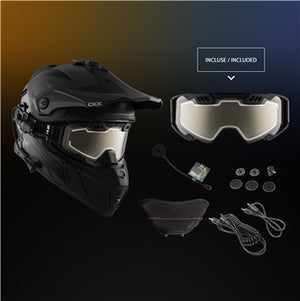 CKX TITAN CARBON FIBER ORIGINAL ELECTRIC COMBO HELMET - TRAIL AND BACKCOUNTRY SOLID - INCLUDED 210° HEATED GOGGLES