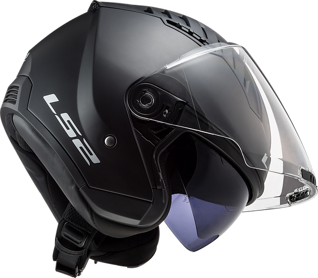 LS2 COPTER SOLID OPEN FACE MOTORCYCLE HELMET W/ SUNSHIELD – The