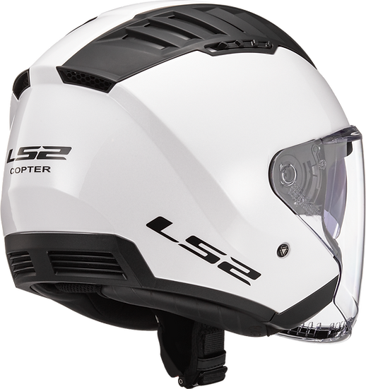 LS2 COPTER SOLID OPEN FACE MOTORCYCLE HELMET W/ SUNSHIELD