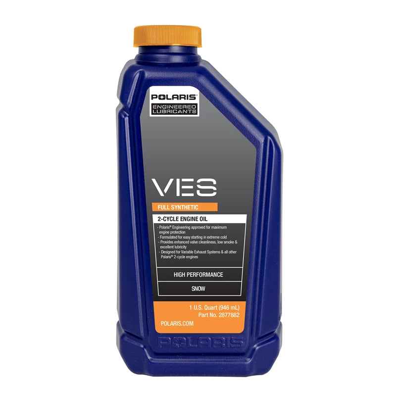 Polaris VES Full Synthetic 2-Cycle Oil, For 2-Stroke Snowmobiles, 2877882, 1 Quart - The Parts Lodge