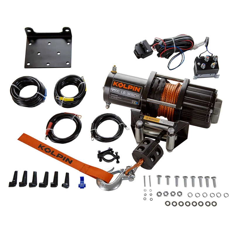 Kolpin Winch Kit - 2500 lb - Synthetic Rope - The Parts Lodge