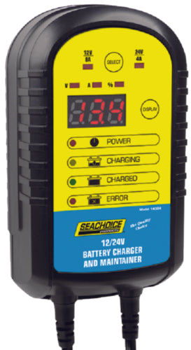 Seachoice Battery Charger And Maintainer 12V-24V 4-8 AMP - The