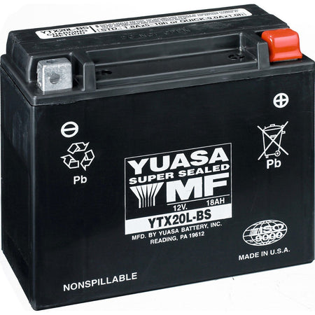 Yuasa† Battery - 18 Amps. Wet (YTX20L-BS) - 410301203 - The Parts Lodge