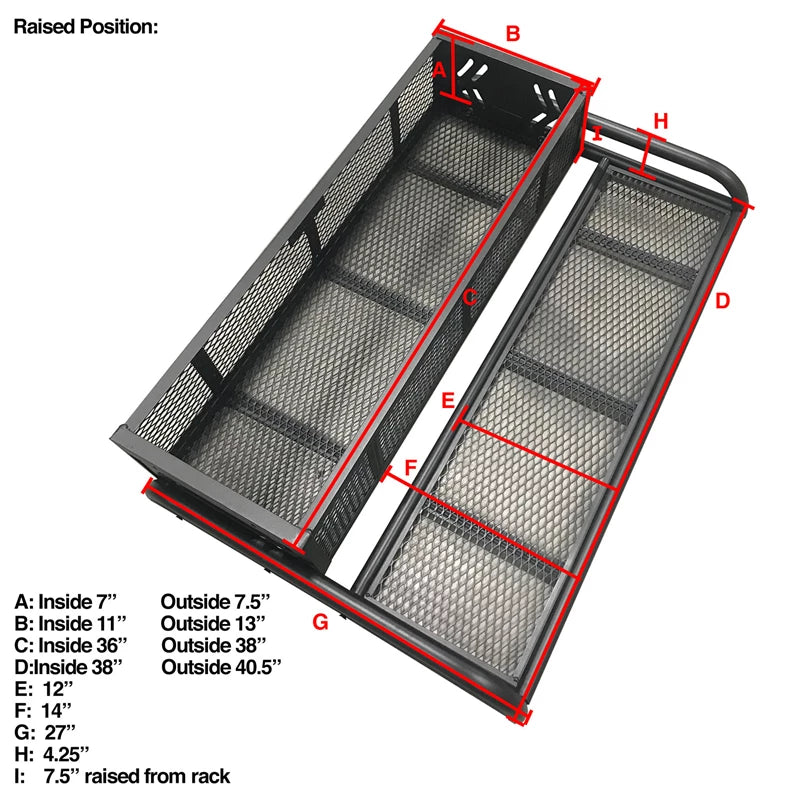 Kolpin ATV Rear Convertible Drop Basket Rack - 53350 - The Parts Lodge