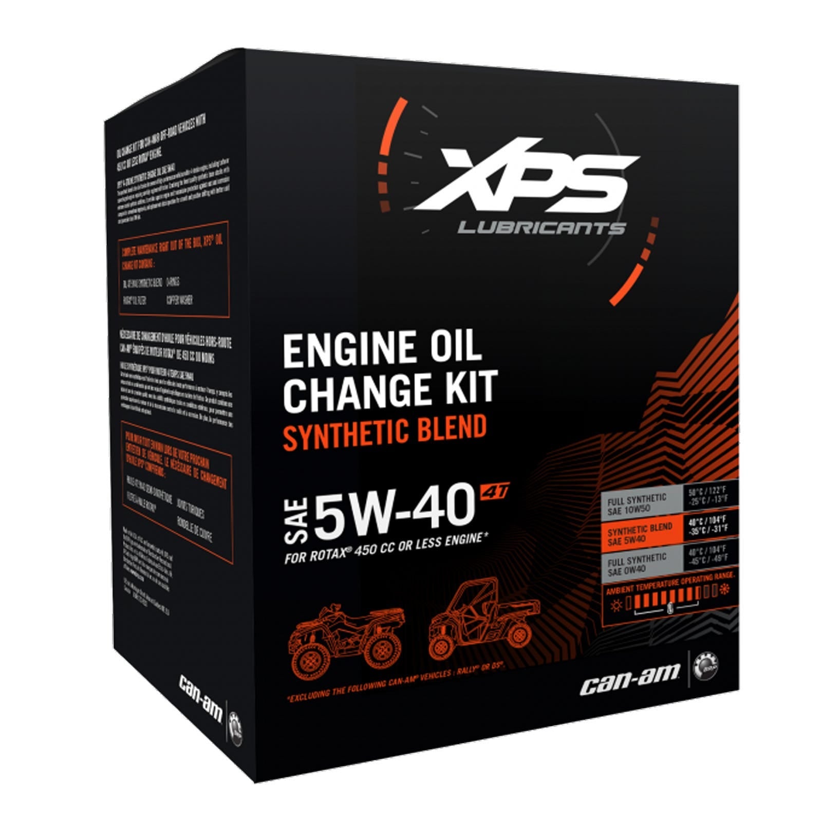 Can-am 4T 5W-40 Synthetic Blend Oil Change Kit for Rotax 450 cc or less engine 779256 - The Parts Lodge