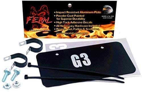 POWER LODGE LICENSE PLATE KITS BY FERAL ATV GEAR  – ALUMINUM
